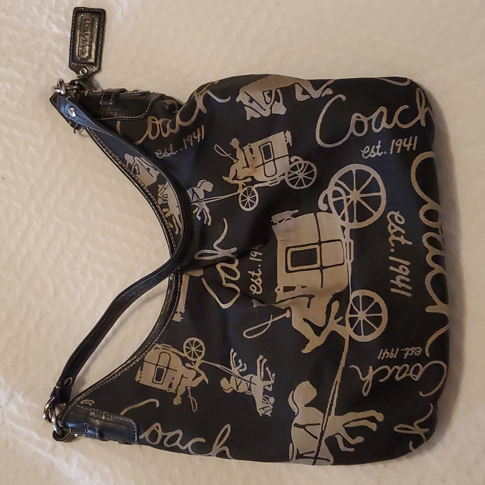 Authentic Coach Signature Horse & Carriage Purse